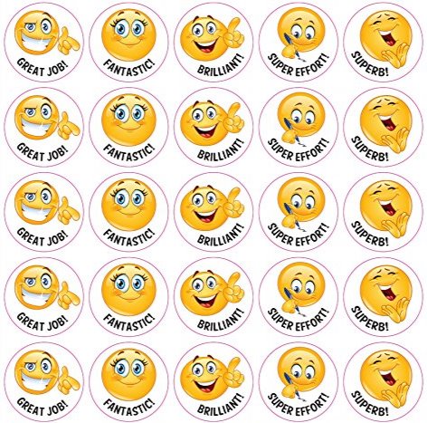 125 x Fantastic! Emoji Reward Stickers. Great Job!, Fantastic!, Brilliant!,  Super Effort, Superb! School Stickers- Buy Online in India at Desertcart -  50523697.
